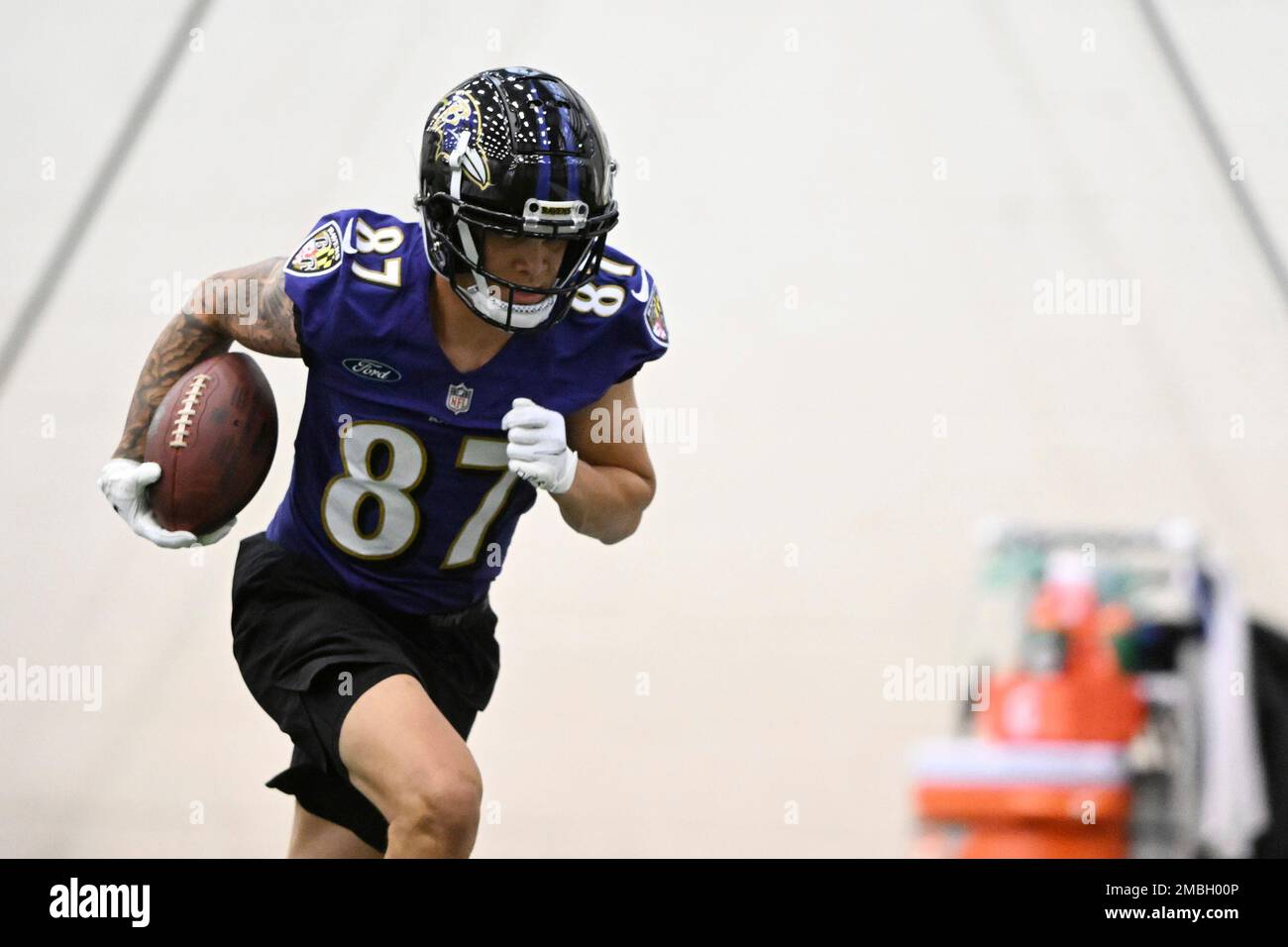 Baltimore Ravens wide receiver Trevon Clark during an NFL football ...