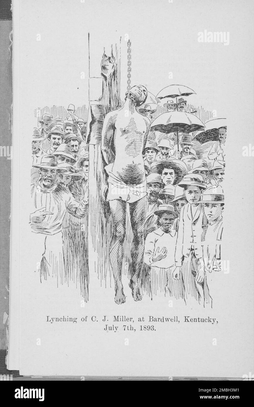 Lynching of C.J. Miller, at Bardwell, Kentucky, July 7th, 1893, (1894?). Stock Photo