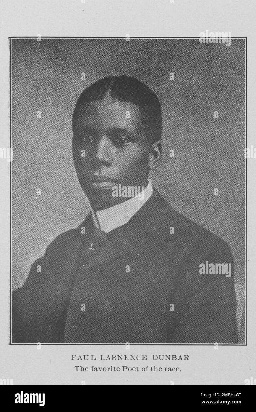Paul Lawrence Dunbar; The favorite Poet of the race, 1907. Stock Photo