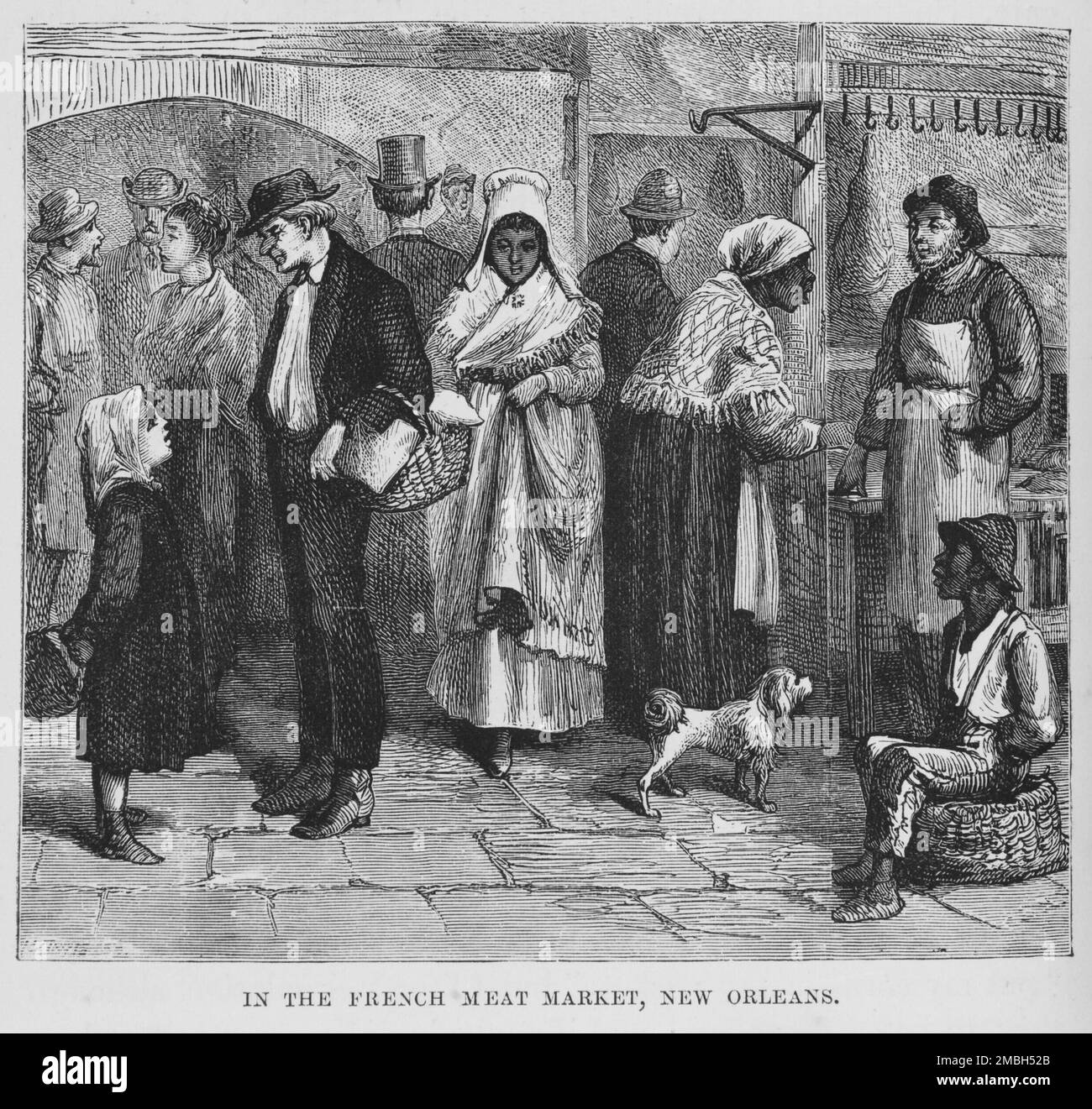 In the French meat market, New Orleans, 1882 Stock Photo Alamy