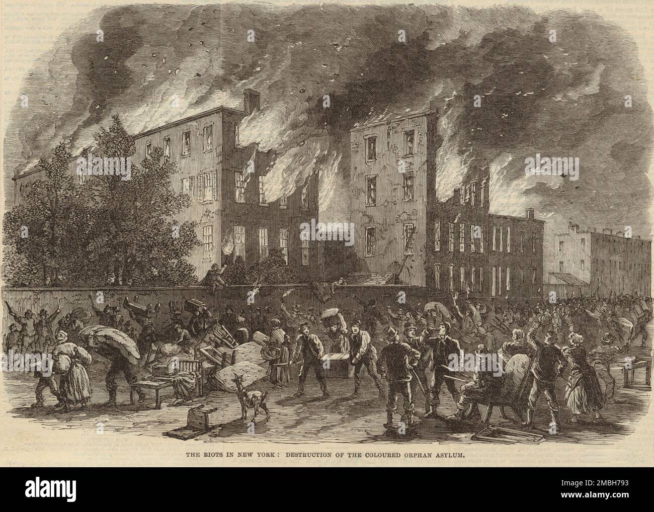 New york destruction fire manhattan hi-res stock photography and images ...