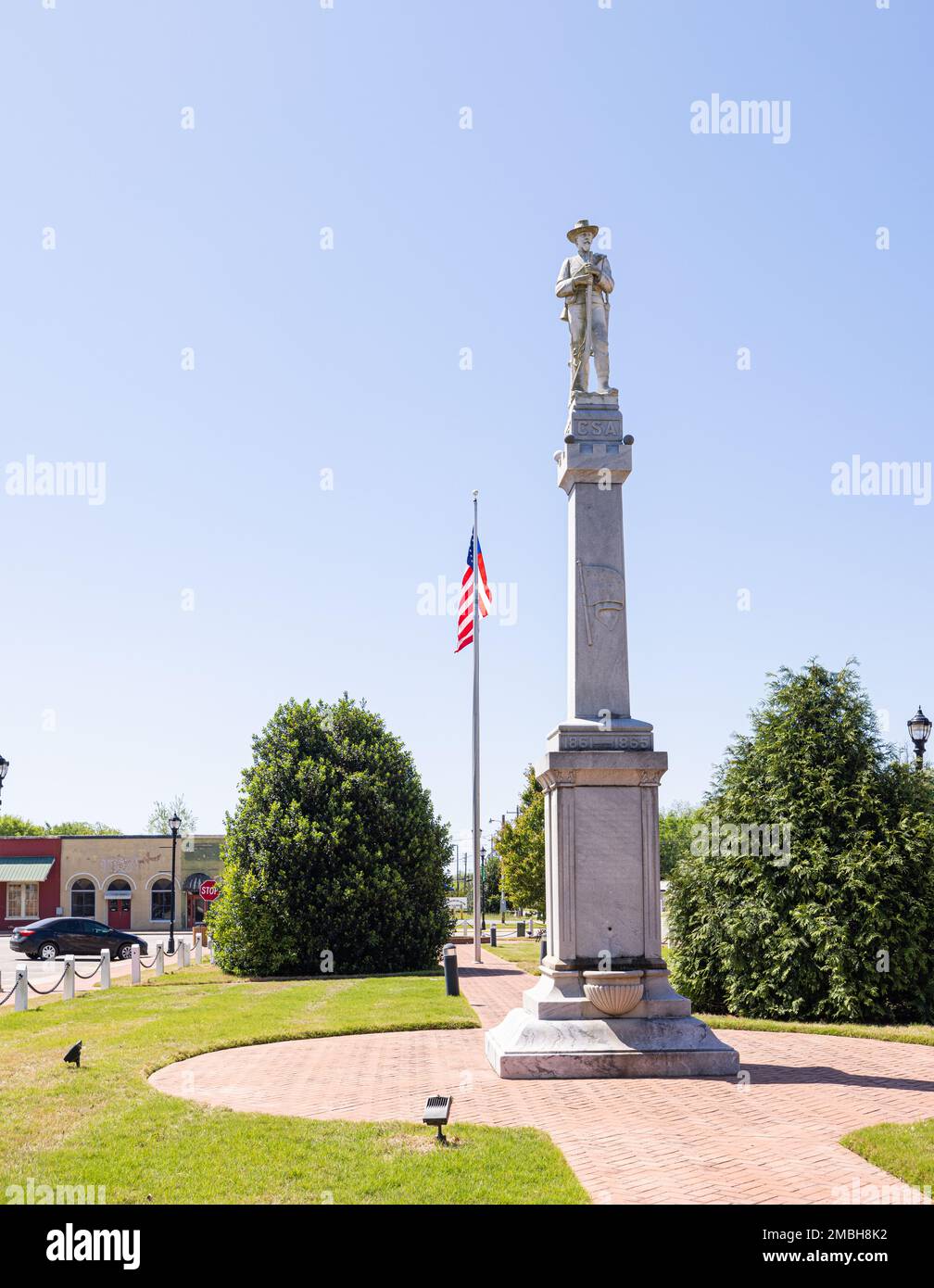 Ellaville, USA April 19, 2022 The Confederate Monument at