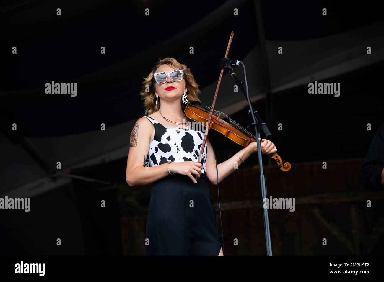 Members of The Daiquiri Queens perform at the New Orleans Jazz and Heritage Festival, on