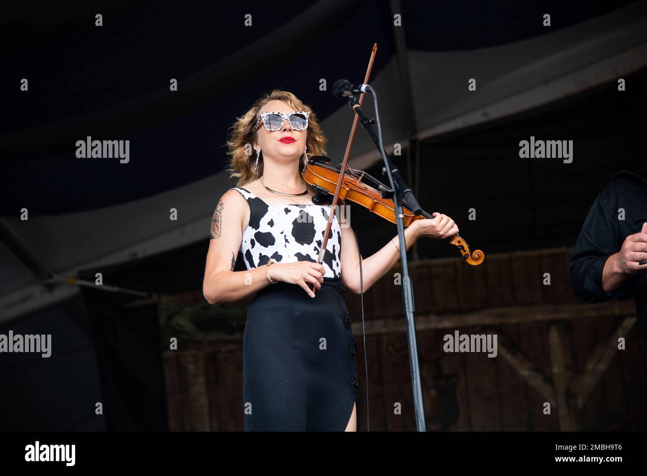 Members of The Daiquiri Queens perform at the New Orleans Jazz and Heritage Festival, on