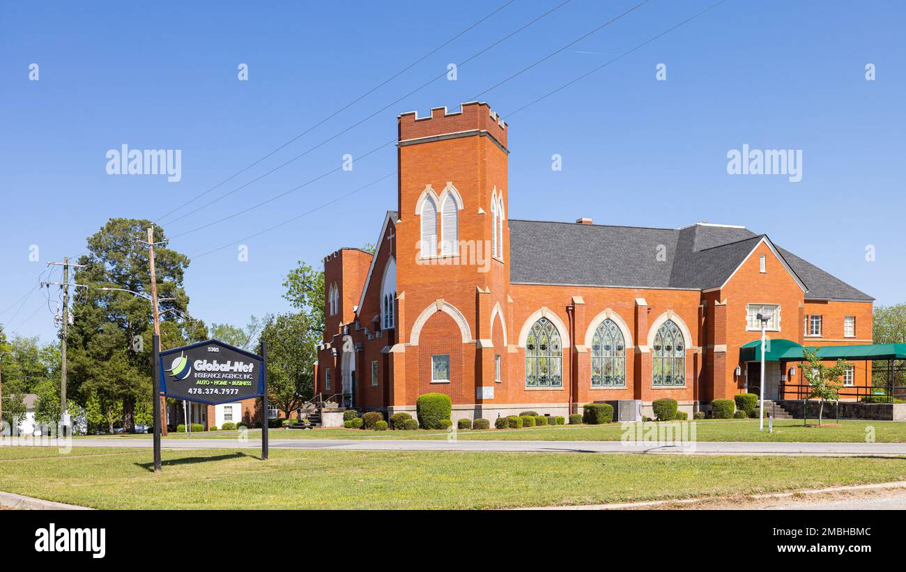 Eastman, Georgia, USA - April 19, 2022: The First United Methodist Church Stock Photo
