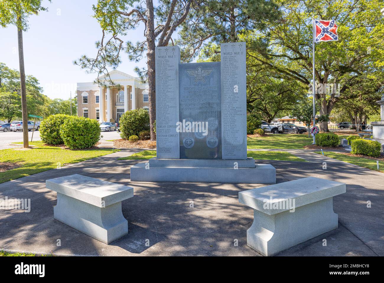 Eastman, USA April 19, 2022 The War Memorial at the Dodge