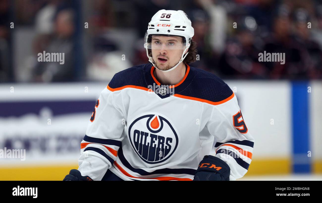 Edmonton Oilers forward Kailer Yamamoto is seen during an NHL hockey