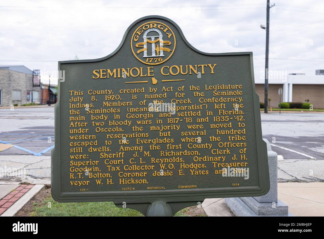 Donalsonville, USA April 17, 2022 Plaque tells the history