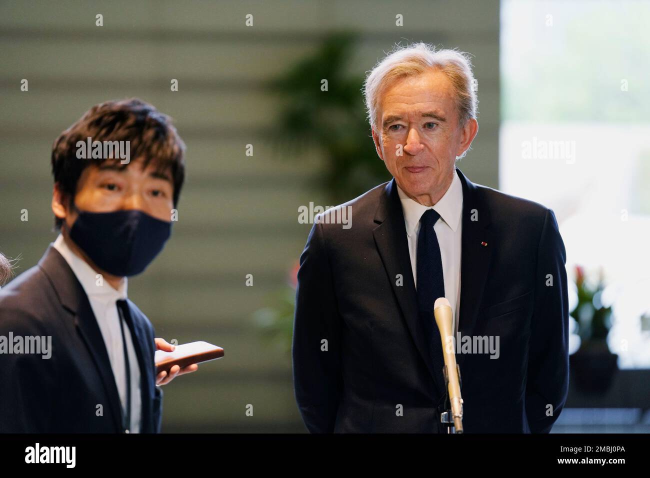 Tokyo, Japan. 21st Apr, 2016. (L to R) Bernard Arnault Chairman