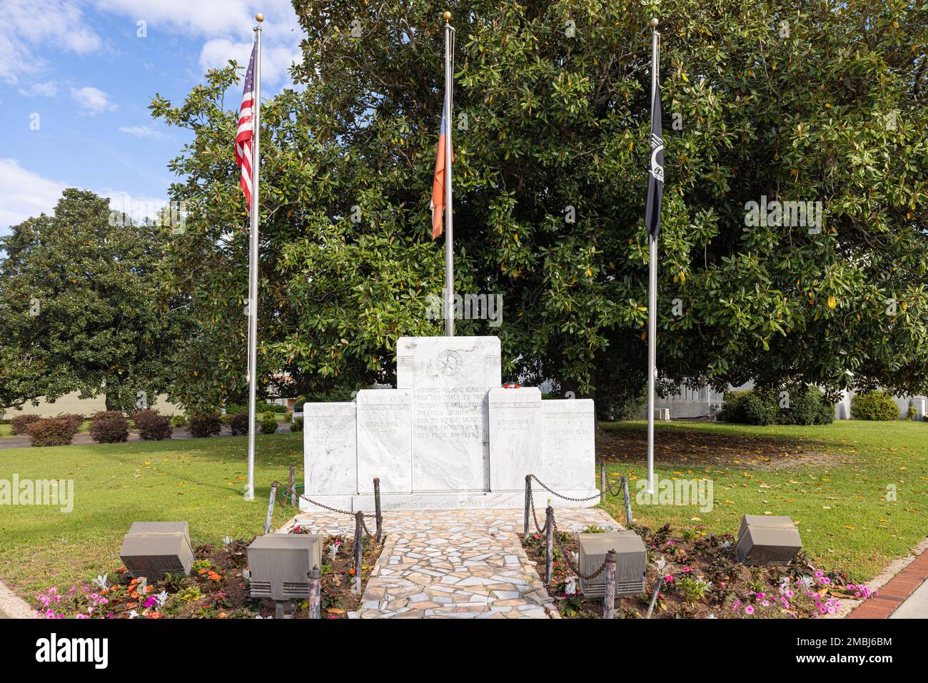 Camilla, USA April 17, 2022 War Memorial at the Mitchell