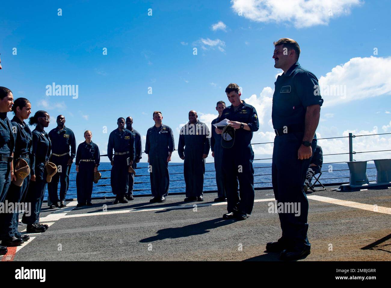 PHILIPPINE SEA (June 16, 2022) Seaman Buddy Glenn, from Lancaster, Ohio, advances to petty