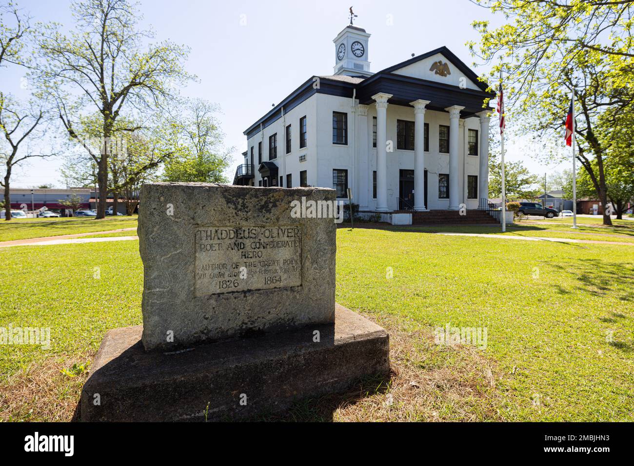Buena Vista, USA April 19, 2022 The Marion County Courthouse and its Thaddeus Oliver