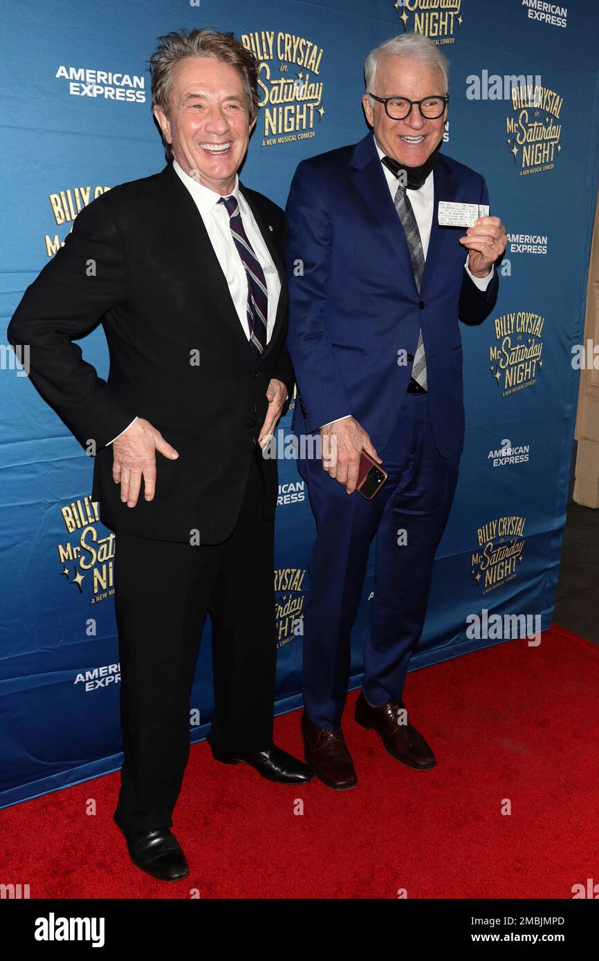 Martin Short, left, and Steve Martin attend the "Mr. Saturday Night