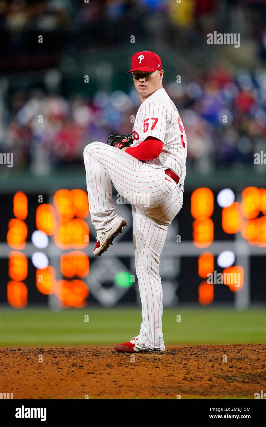 Philadelphia Phillies' Nick Nelson plays during a baseball game