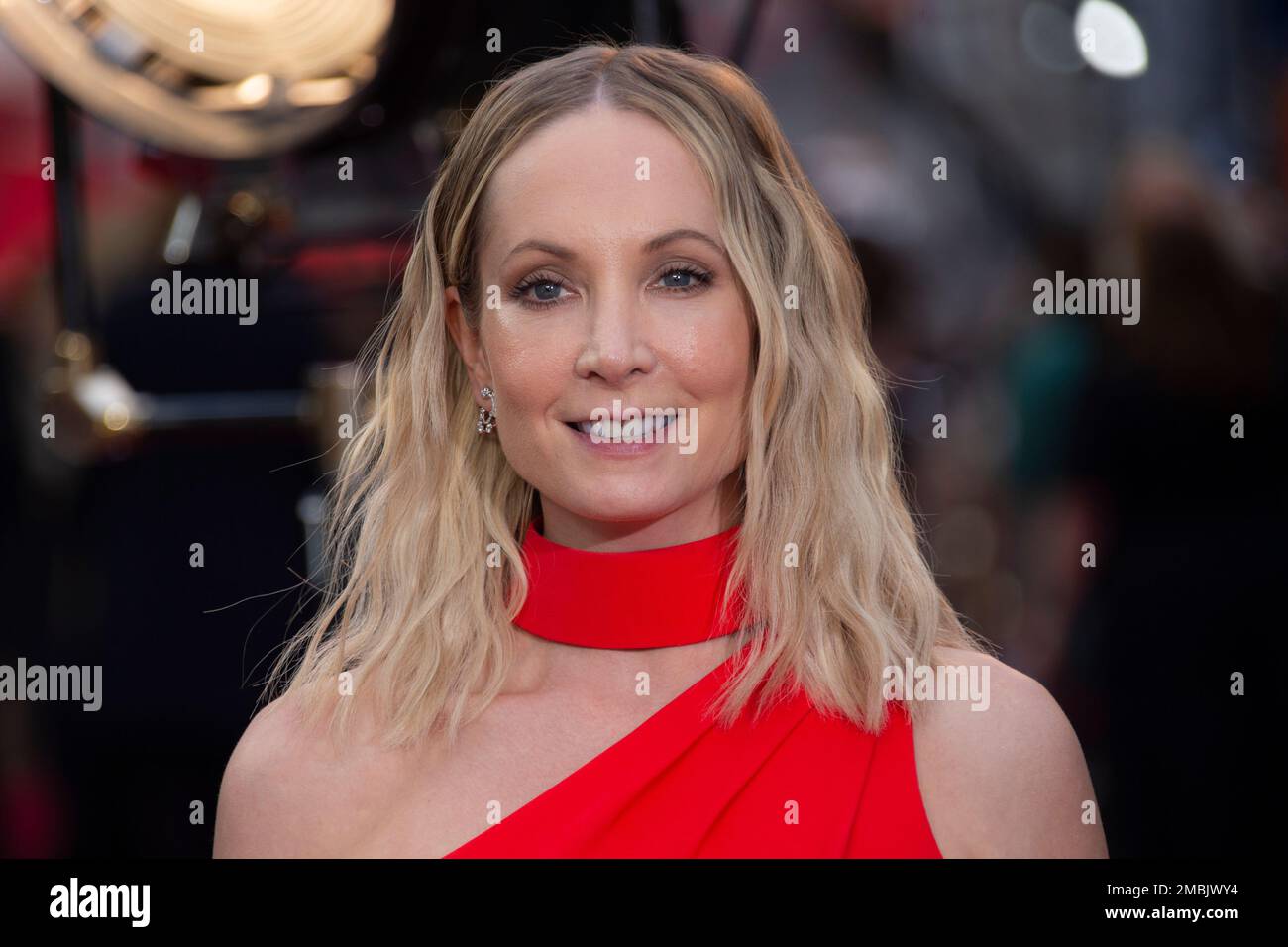 Joanne Froggat poses for photographers upon arrival at the World