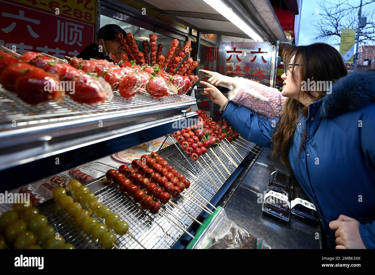 New York, USA. 20th Jan, 2023. Members of the ethnic Chinese community seen shopping for