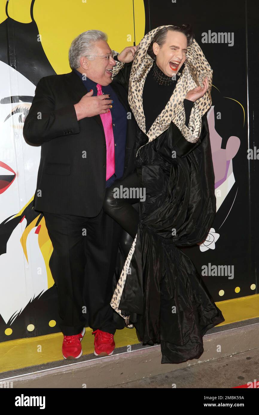 Harvey Fierstein, left, and Jordan Roth attend the Broadway opening night of "Funny Girl" at the
