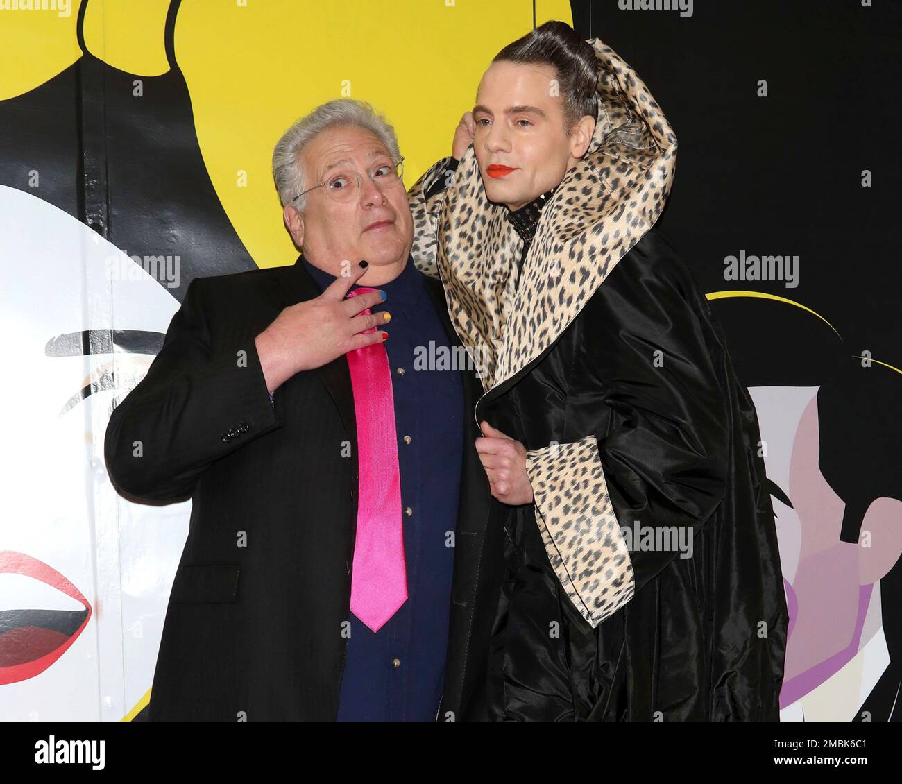 Harvey Fierstein, left, and Jordan Roth attend the Broadway opening night of "Funny Girl," at