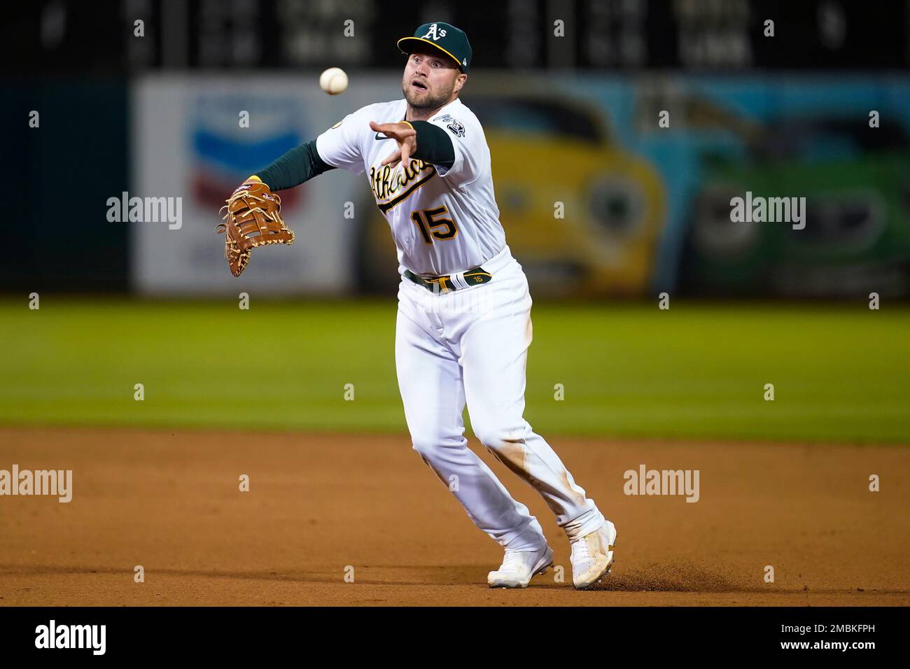 Texas Rangers' Jonah Heim during a baseball game against the Oakland  Athletics in Oakland, Calif., Sunday, May 14, 2023. (AP Photo/Jeff Chiu  Stock Photo - Alamy