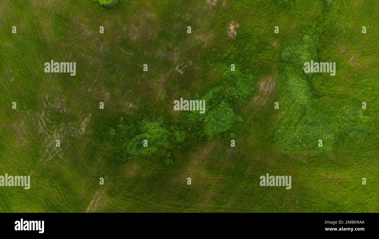 Aerial view lush green meadows hi-res stock photography and images - Alamy