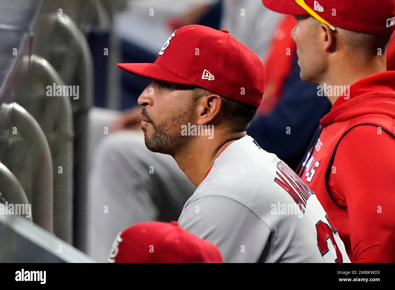 This is a 2022 photo of Paul Goldschmidt of the St. Louis Cardinals  baseball team. This image reflects the St. Louis Cardinals active roster  Saturday, March 19, 2022, in Jupiter Fla., when