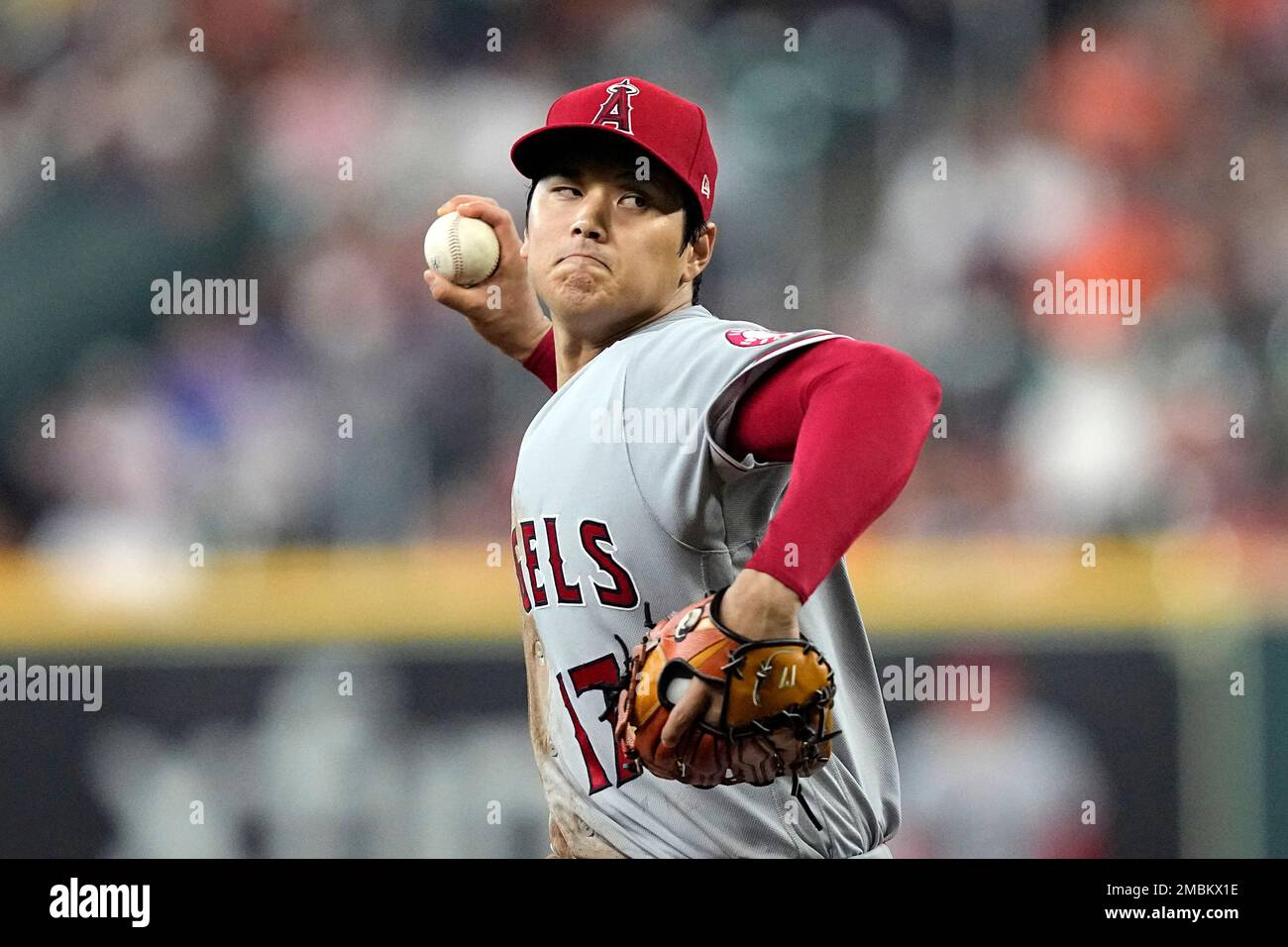 Los Angeles Angels Starting Pitcher Shohei Ohtani Throws Against The ...