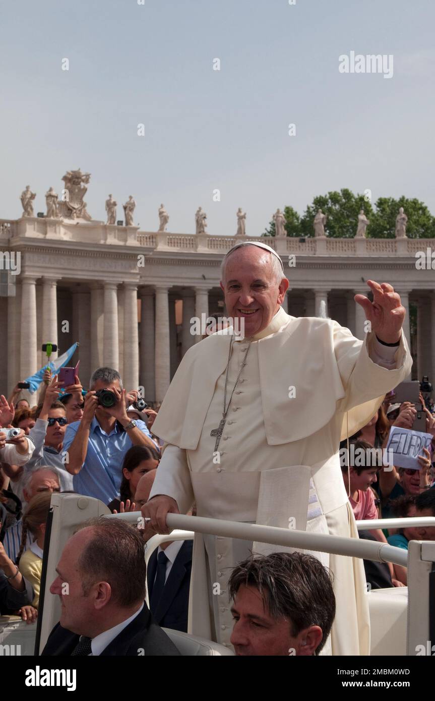Pope Francis Greets Visitors To His Weekly Audience In St. Peters