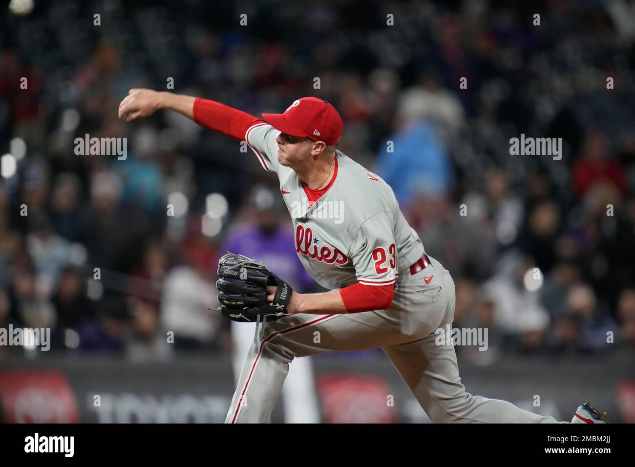 Philadelphia Phillies relief pitcher Corey Knebel (23) in the eighth