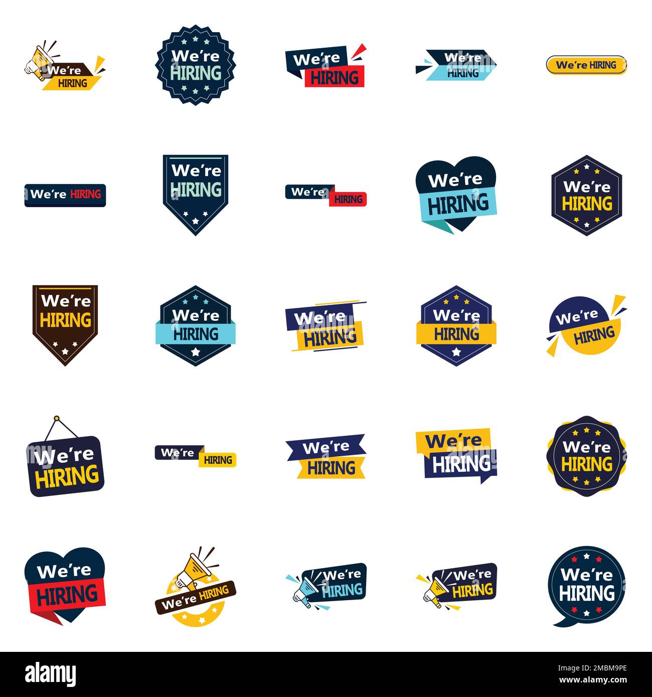 We're Hiring 25 Fresh and Innovative Vector Designs for Job Openings Stock Vector Image & Art