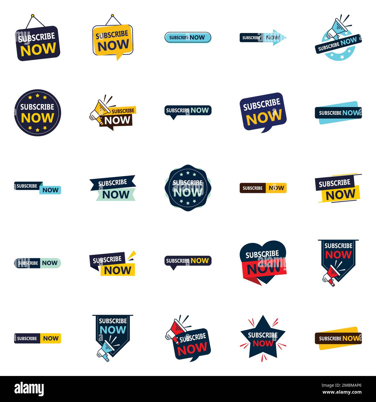 Versatile and Unique Subscribe Now 25 Vector Banners for Unlimited