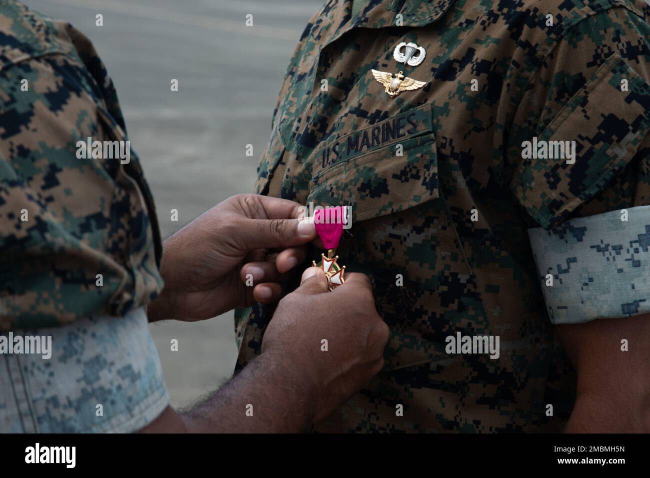 U.S. Marine Corps Col. Brian Koch, outgoing commanding officer of ...