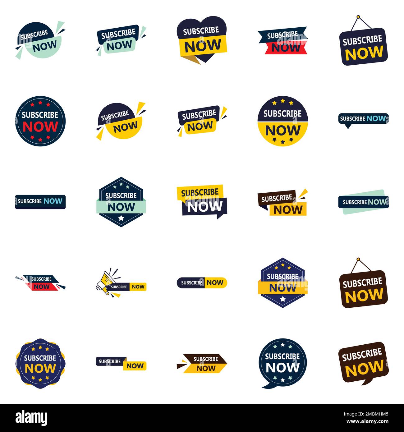 Versatile and Unique Subscribe Now 25 Vector Banners for Unlimited