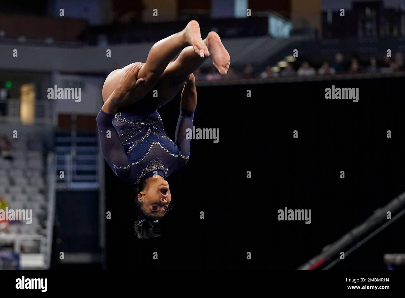 UCLA's Jordan Chiles competes on the floor exercise during the NCAA