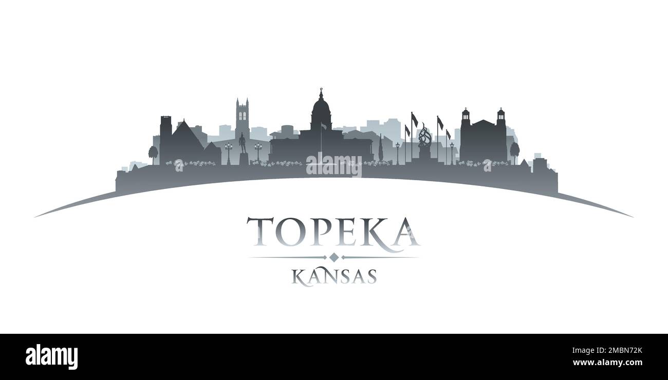 Topeka Kansas City Skyline Silhouette Vector Illustration Stock Vector Topeka Kansas City Skyline Silhouette Vector Illustration Stock Vector