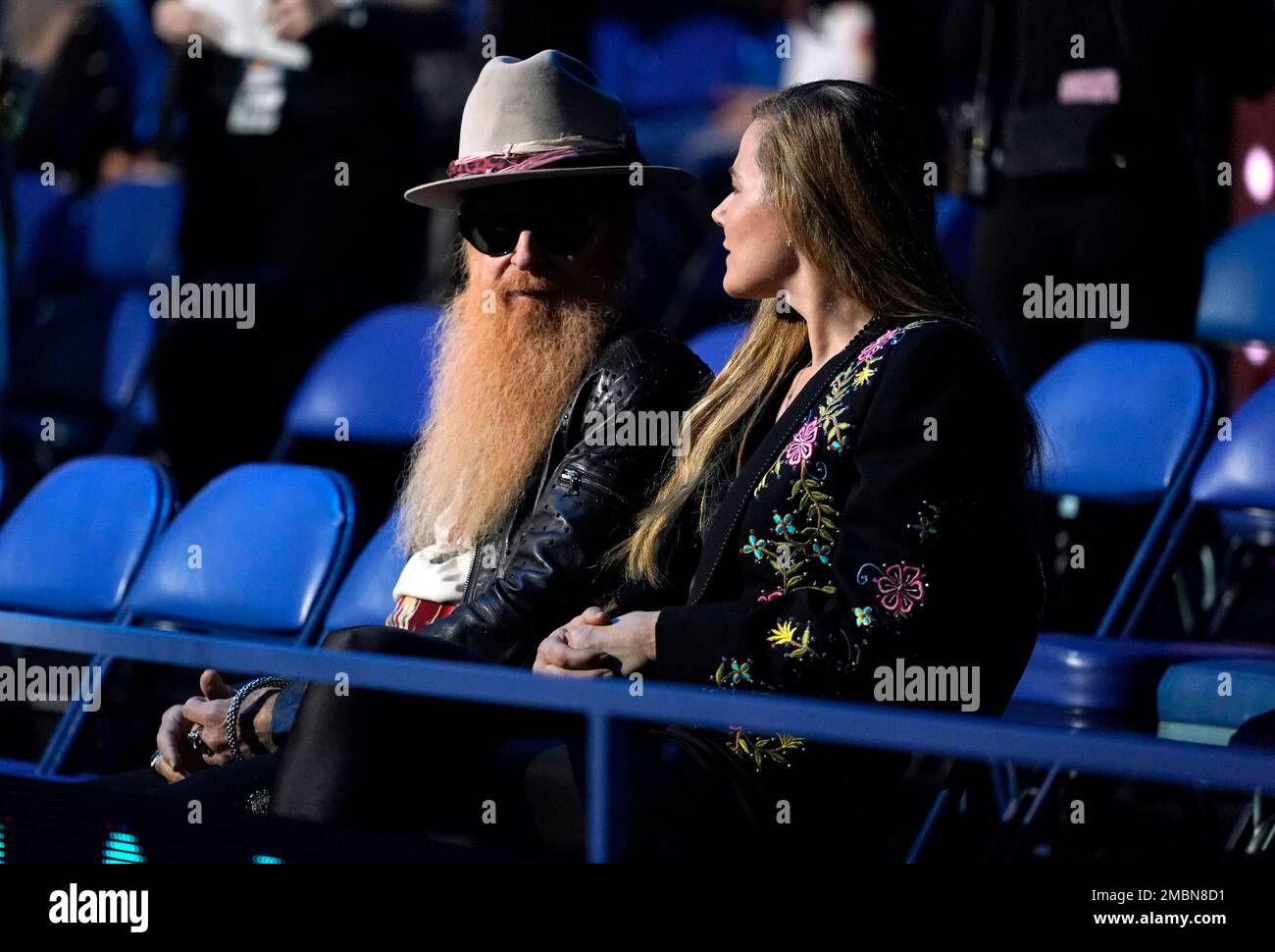 Billy Gibbons, left, and Gilligan Stillwater appear in the audience at ...