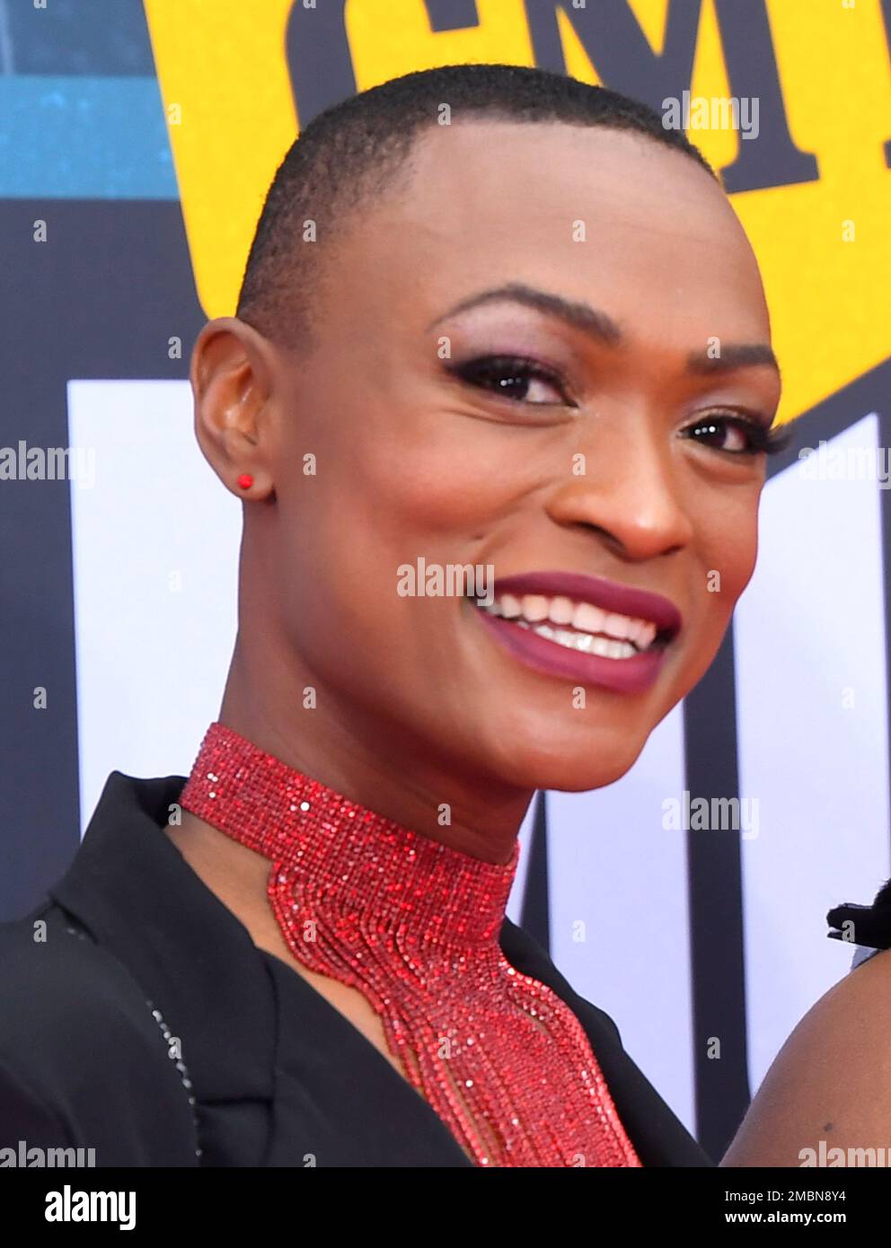 Trea Swindle arrives at the CMT Music Awards on Monday, April 11, 2022