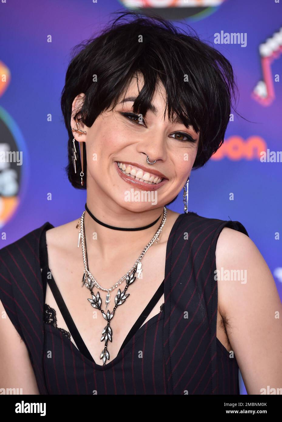 Ceci Balagot arrives at the Kids Choice Awards on Saturday, April 9