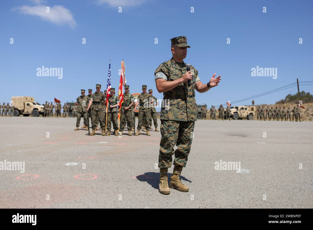 U.S. Marine Corps Lt. Col. Benjamin Heredia, the off-going commanding ...