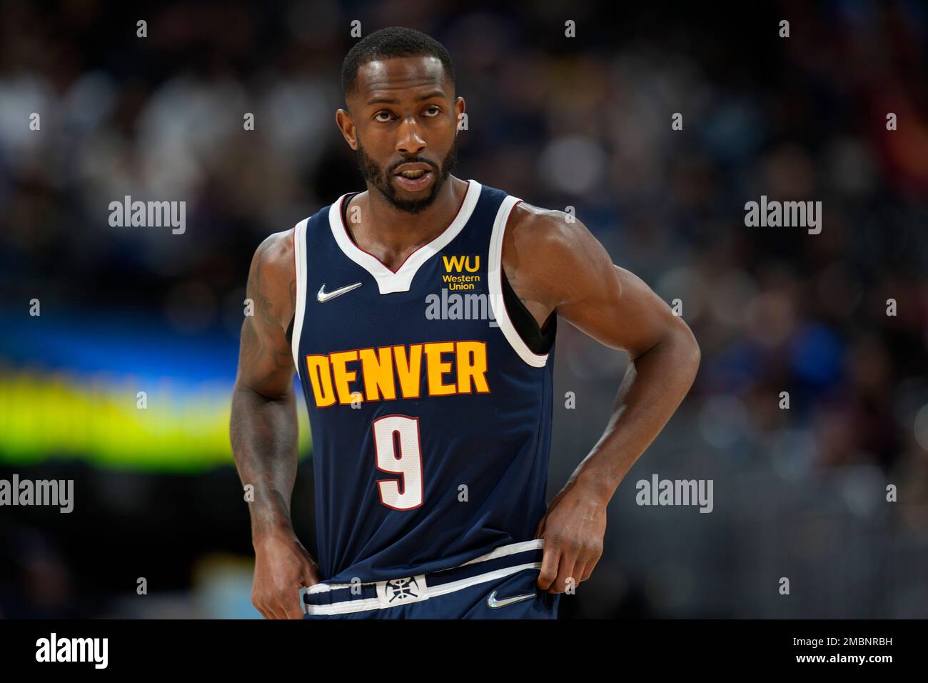 Denver Nuggets guard Davon Reed (9) in the second half of an NBA 