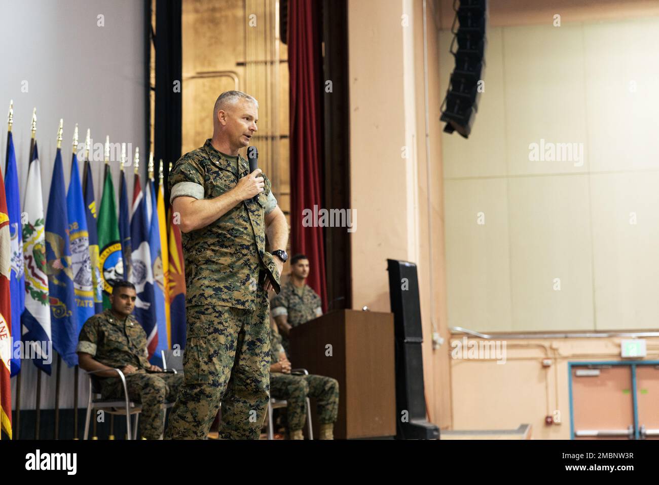 U.S. Marine Corps Lt. Col. Scott Gurley, incoming commanding 
