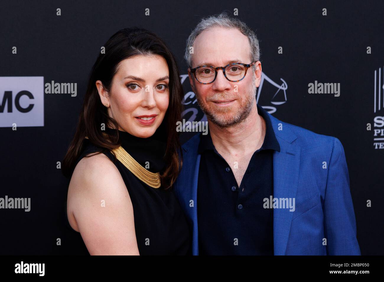 Addie Hall, left and Kevin Sussman arrive at the premiere of the final