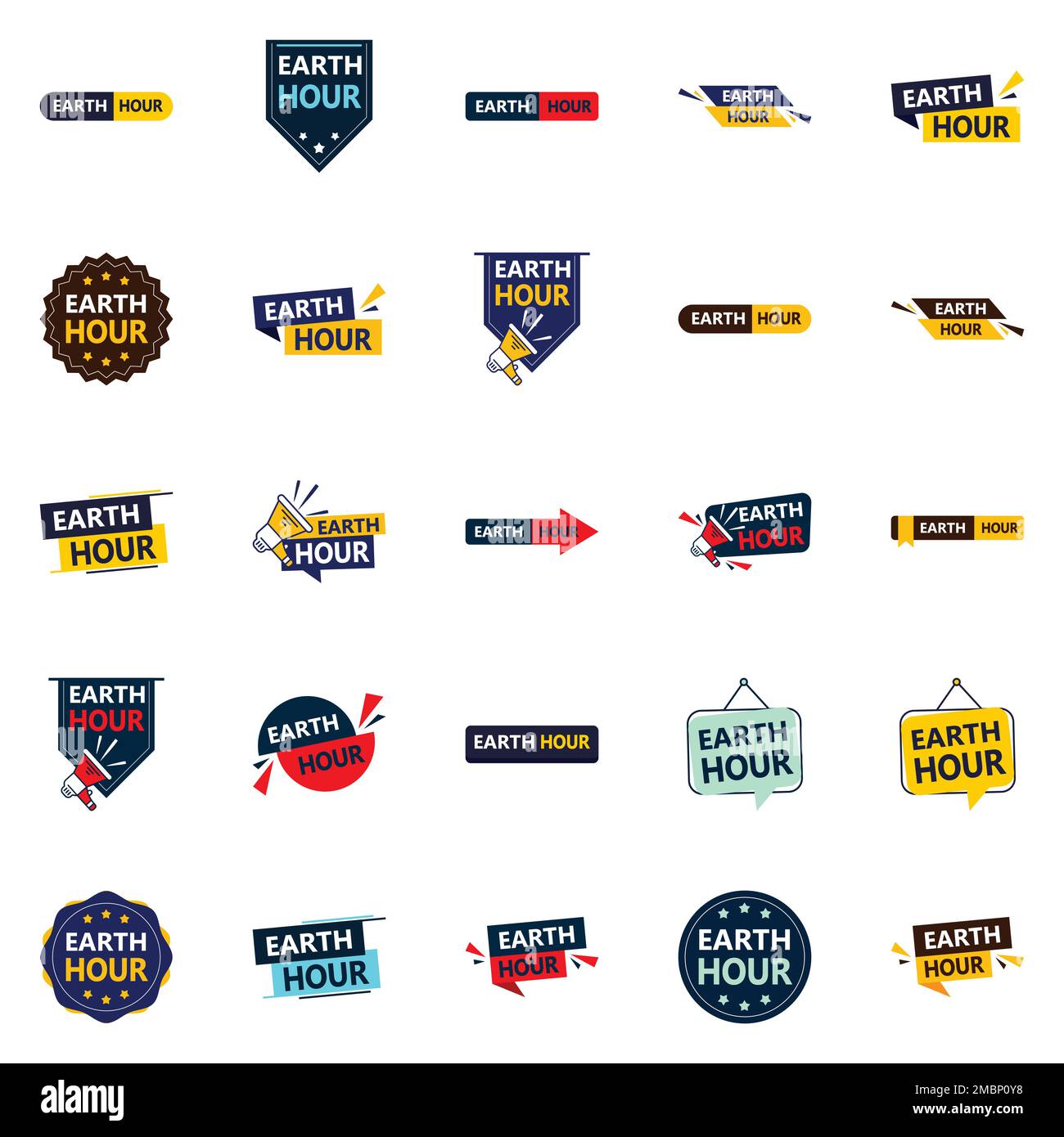 The Earth Hour Vector Collection 25 Flexible Designs for Environmental