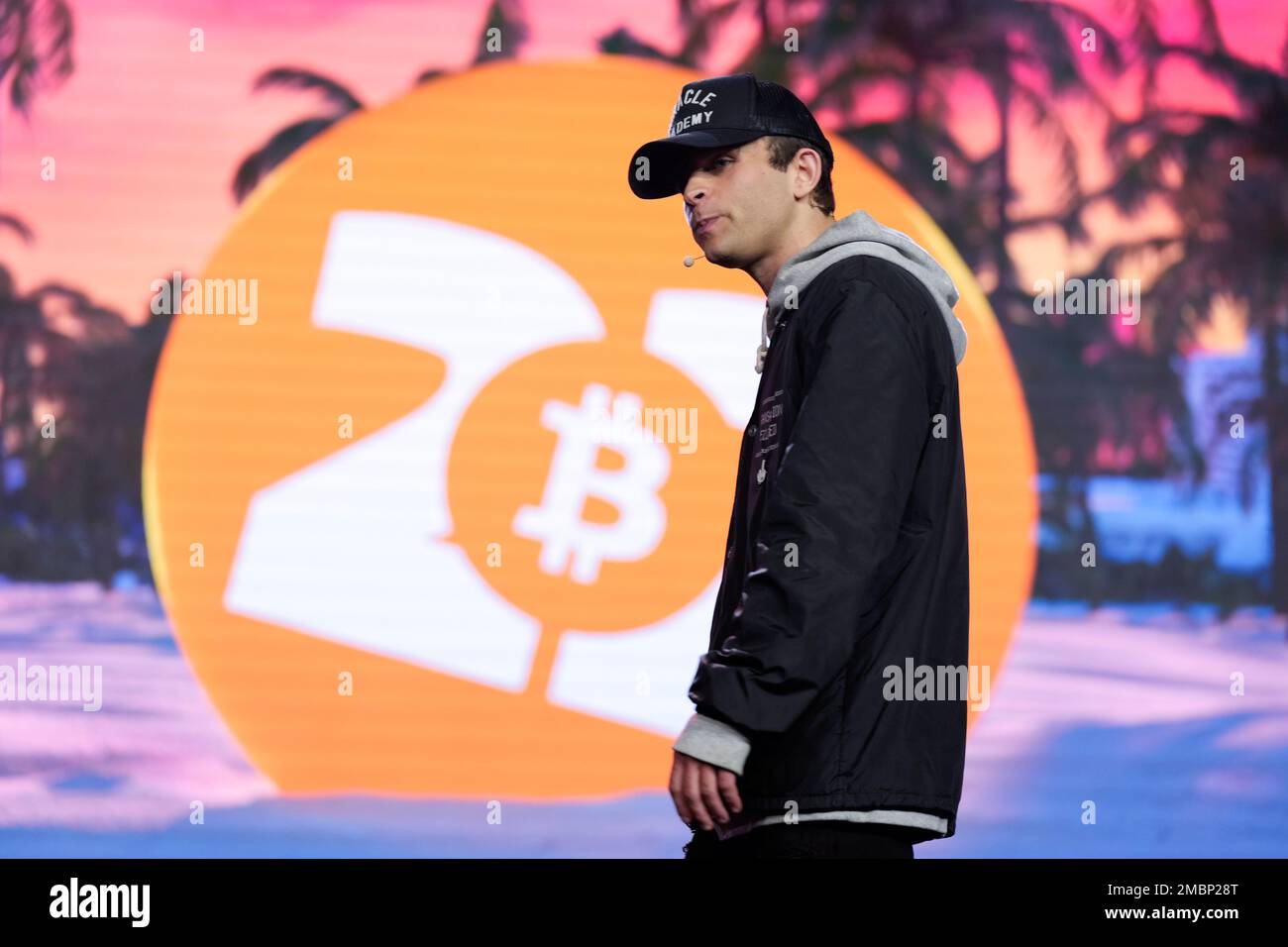 Jack Mallers, founder and CEO of Strike, gives a keynote address at the  Bitcoin Conference, Thursday, April 7, 2022, in Miami Beach, Fla. (AP  Photo/Rebecca Blackwell Stock Photo - Alamy