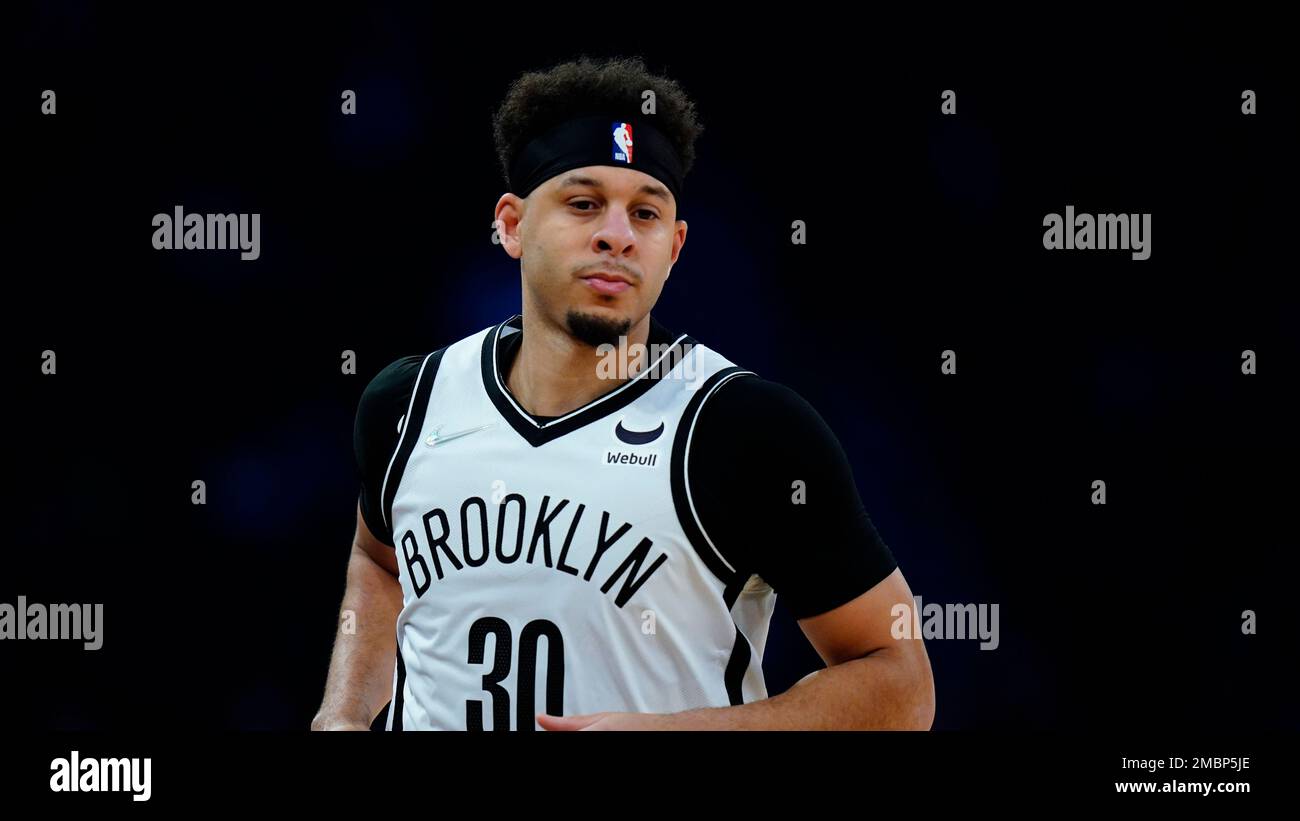 Brooklyn Nets' Seth Curry (30) during the first half of an NBA