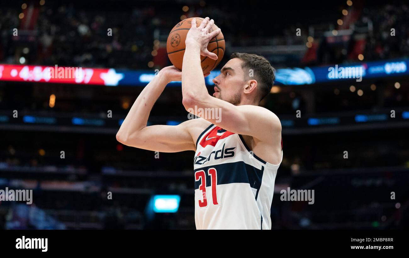Washington Wizards guard Tomas Satoransky (31) action during the second an NBA basketball