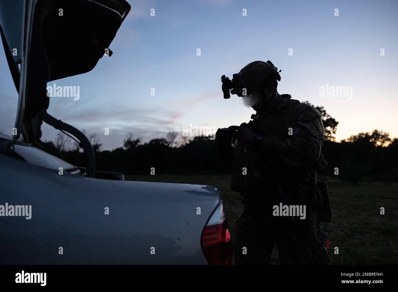 An explosive ordnance disposal technician with Marine Forces Special