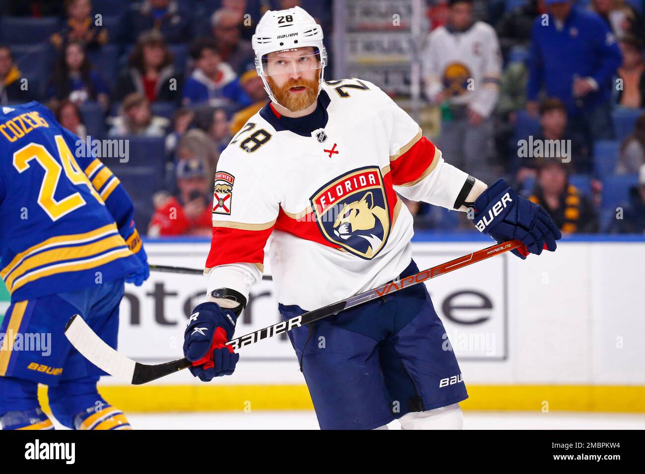 Florida Panthers right wing Claude Giroux (28) skates during the second