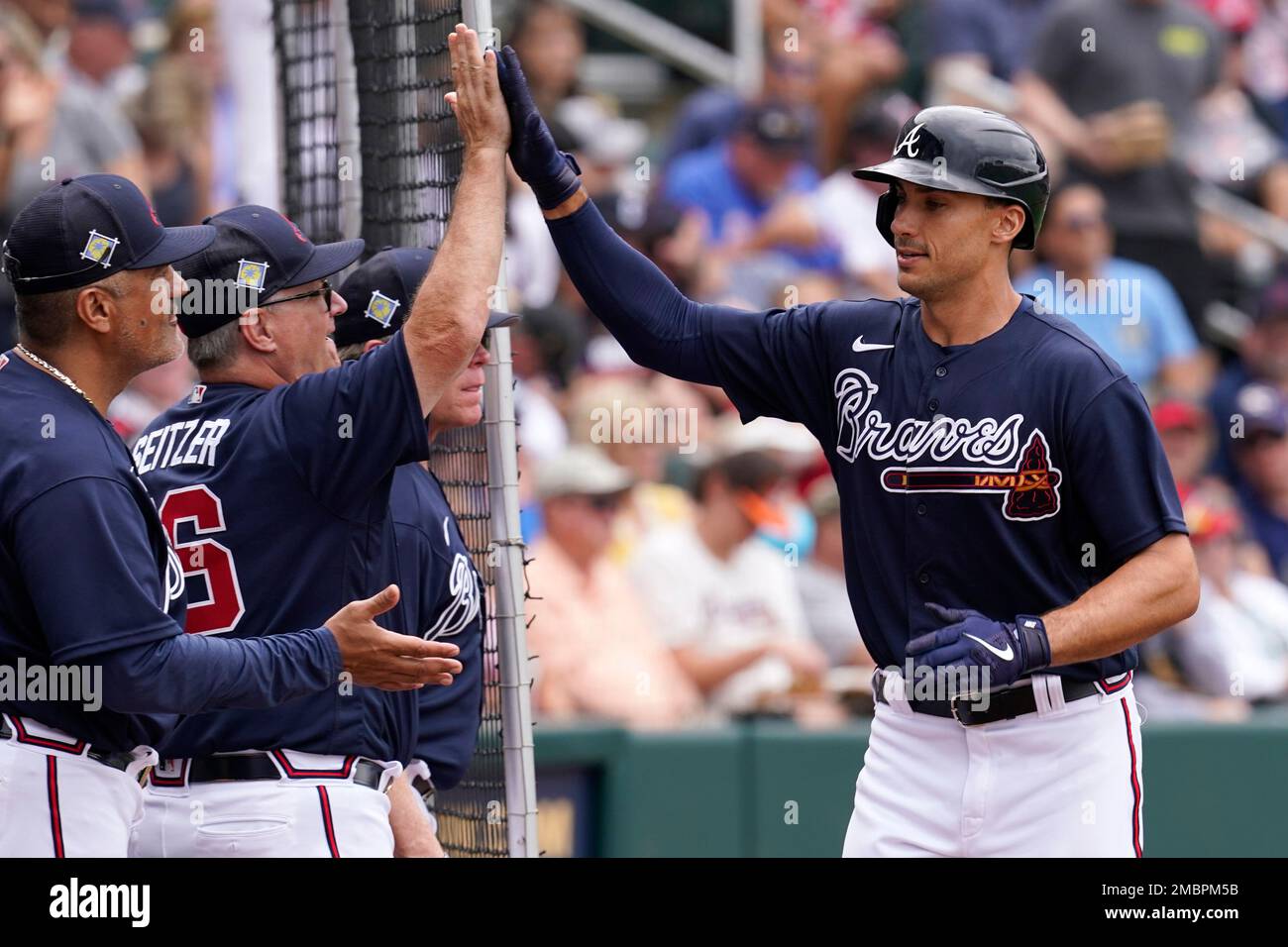 Atlanta Braves mascot Blooper (00) during a Major League Spring Training  game against the Boston Red Sox on March 7, 2021 at CoolToday Park in North  Port, Florida. (Mike Janes//Four Seam Images