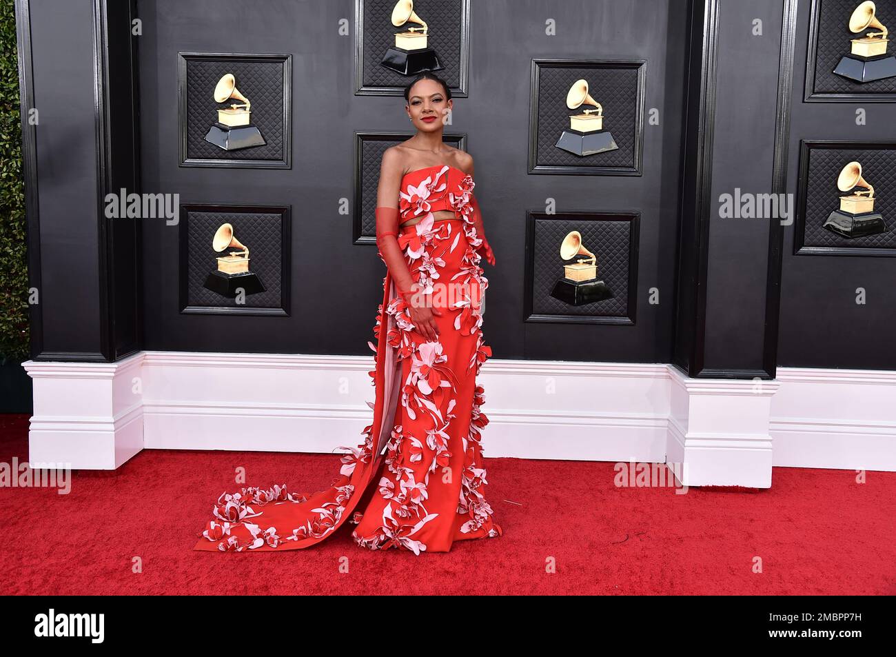 Allison Russell arrives at the 64th Annual Grammy Awards at the MGM