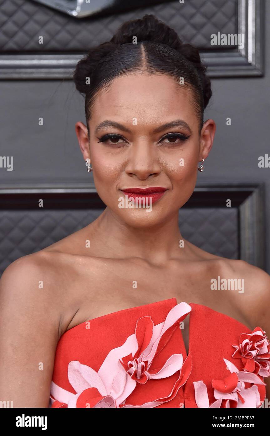 Allison Russell arrives at the 64th Annual Grammy Awards at the MGM